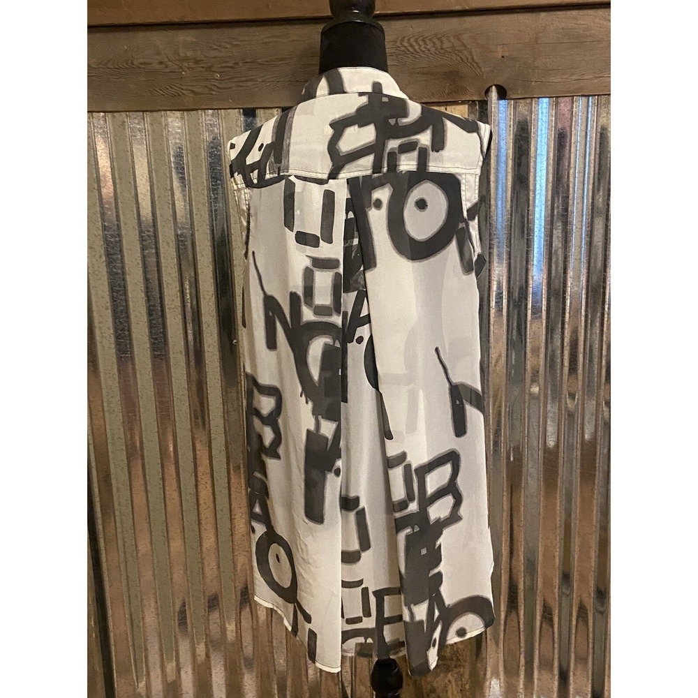 Peoples Liberation Women's Large Blouse Top Sheer Letters Spell out Artsy - Picture 6 of 15